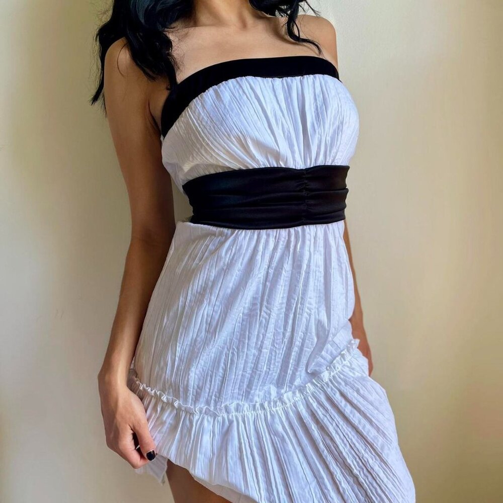 Vintage Pleated Midi Dress Made in USA